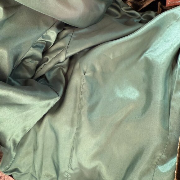 Vintage Double D Ranch Green Silk Velvet Jacket M - Picture 9 of 9